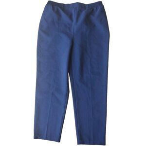 Monterey Canyon Pants Women 12 Navy Elastic Waist Pull On‎ 100% Polyester Casual